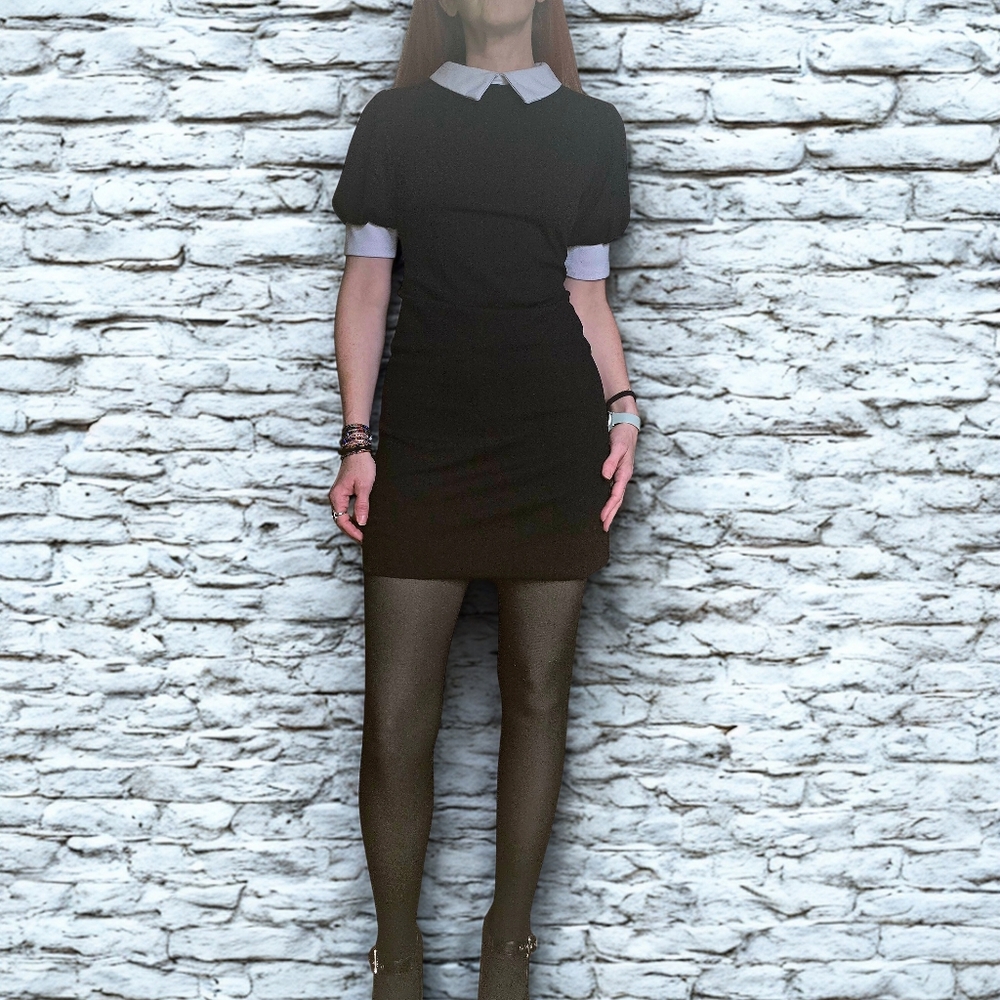 Shelby & Palmer Black Dress with White Collar